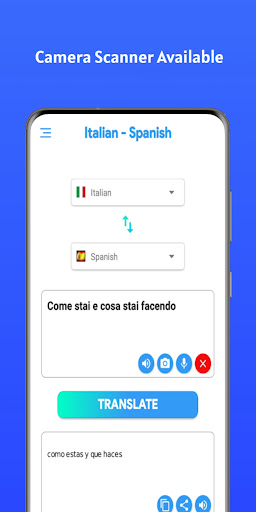 Android application Italian - Spanish Translator screenshort