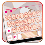Pink Gold Geometric Keyboard Theme