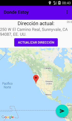 Android application Donde Estoy screenshort