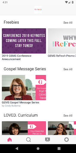 Android application GEMS ReFresh screenshort