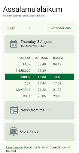 Android application Islamic Foundation of Ireland screenshort