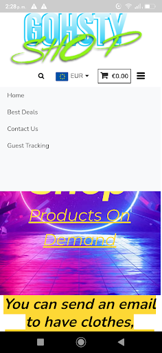 Gohsty Shop Screen 2