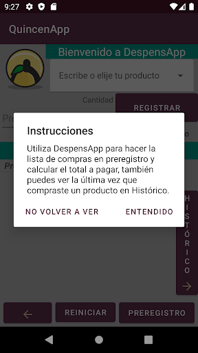 QuincenApp Screen 3