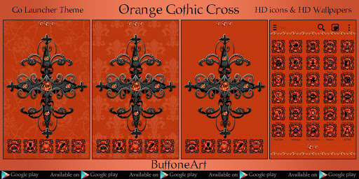 Orange Diamond Clock Widget Screen 3