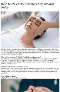How to Do a Facial Massage