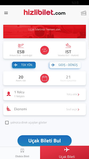 Hızlı Bilet - Otobüs Ve Uçak B Screenshot 2 - AppWisp.com