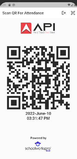 Android application QR Attendance screenshort