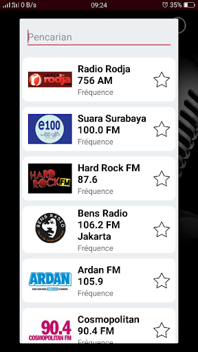 Android application Radio Indonesia screenshort