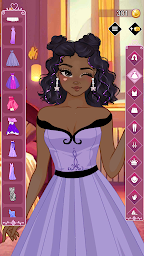 Golden princess dress up game