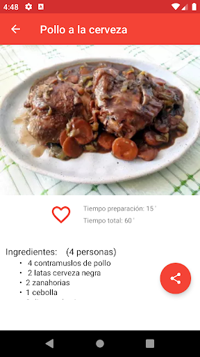 Android application Recetas para Monsieur Cuisine screenshort