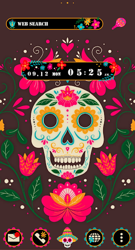 Flamboyant Skulls Theme +HOME Screen 2