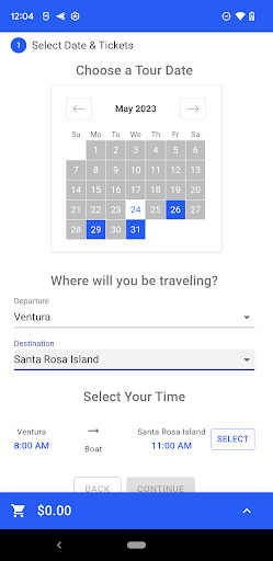 Android application Island Packers screenshort