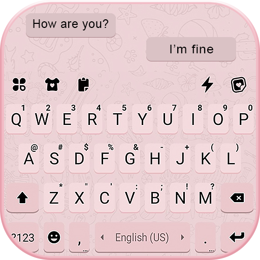 Pink SMS Keyboard Background  Icon