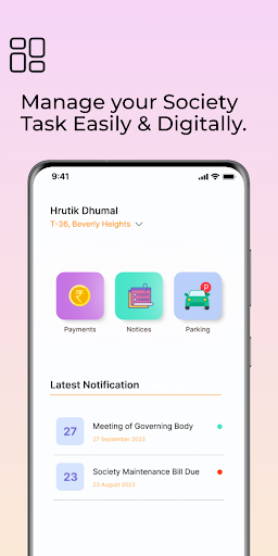 OneNest Society Management App Screenshot