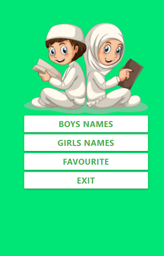 Android application Muslim Names screenshort