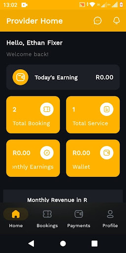 Android application Eezifind Service Provider App screenshort