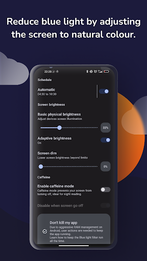 Blue Light Filter: Night mode Screen 3