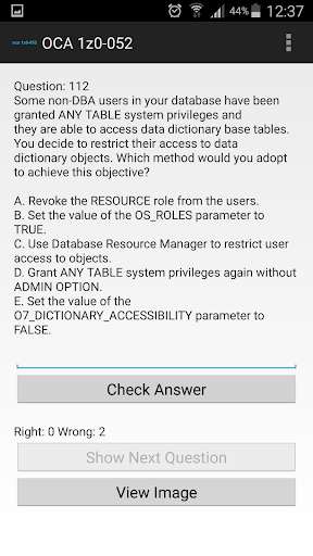 Oracle DBA OCA 1z0-052 test