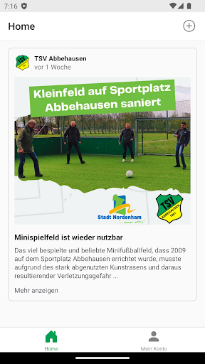Android application TSV Abbehausen screenshort