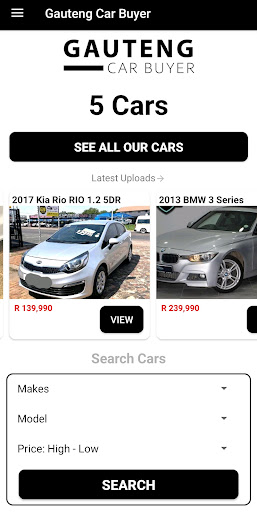 Gauteng Car Buyer Screen 2