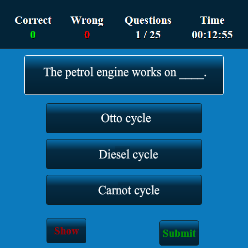 Automobile MCQ Screen 2