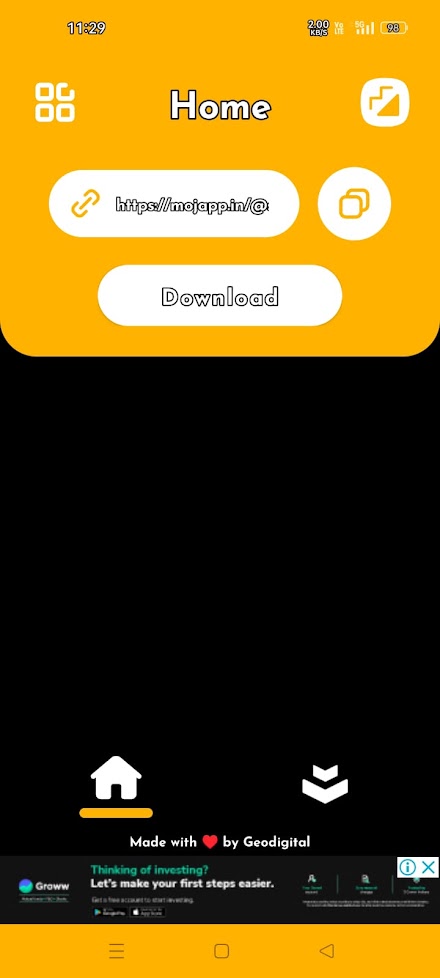 Moj Video Downloader Screen 2