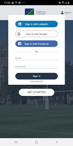 Rugbeians Connect Screen 2