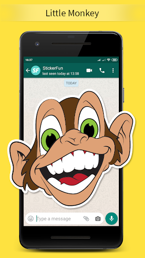 Funny Little Monkey Stickers Screen 2