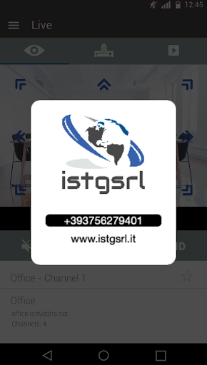 Android application ISTGsrl EasyView screenshort