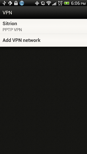 QuickVPN Screen 2