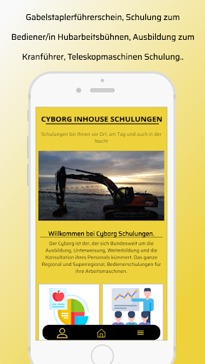 Android application Cyborg Inhouse Schulungen screenshort