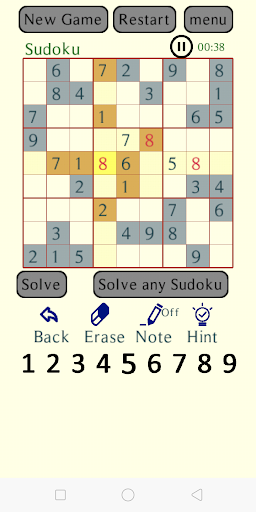 Sudoku Solver & Player Screenshot 1 - AppWisp.com