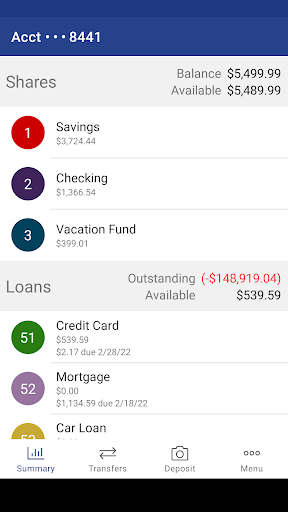 Escondido Federal Credit Union Screen 2