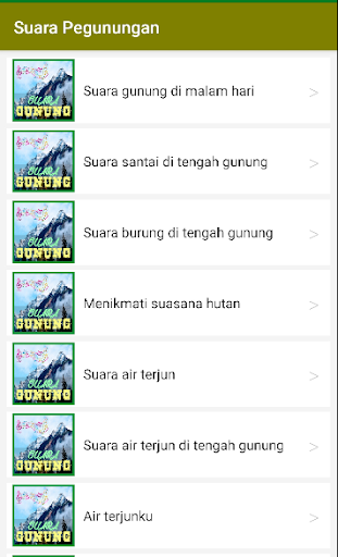 Android application Suara Alam Pegunungan Santai screenshort