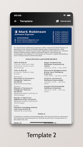 Screenshot of Resume+ - CV Generator