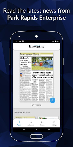 Android application Park Rapids Enterprise E-paper screenshort