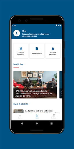 Android application OAB/RS Digital screenshort