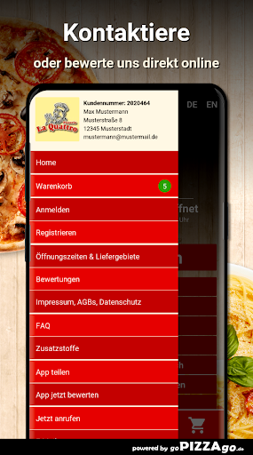 Pizzeria La Quattro Wöllstadt Screen 3