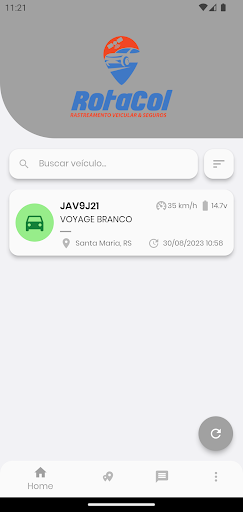 Android application RotaCol Rastreamento Veicular screenshort