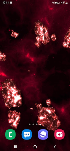 Space Asteroid 3D Wallpaper Screen 3
