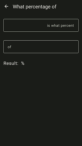 Percentage Calculator Screen 3