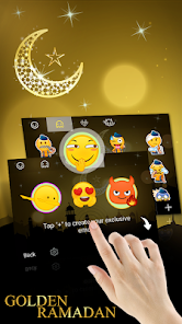 Golden Ramadan Theme&Emoji Keyboard 3