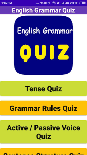 Android application English Grammar Test screenshort