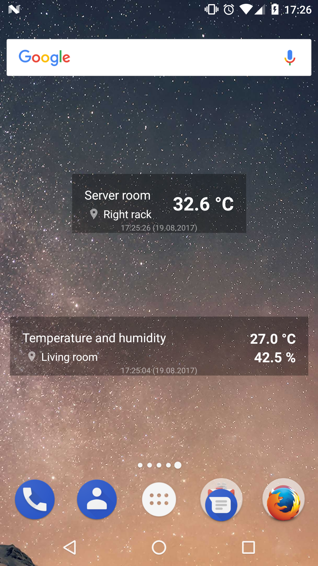 Android application Monkeytech - Wifi thermometer screenshort