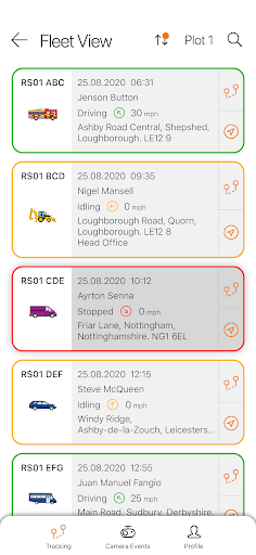 Android application LiveTrak screenshort