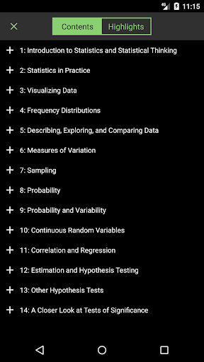 Study Statistics Screen 3