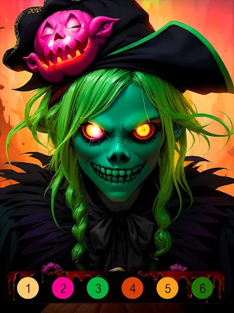 Game screenshot Halloween Coloring Games hack