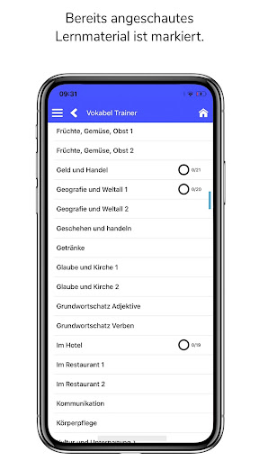 Vokabeltrainer Rumantsch Puter Screen 2