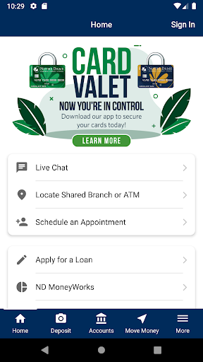 Android application Notre Dame FCU screenshort