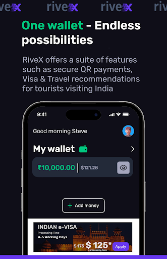 Android application RiveX - Pay like local screenshort